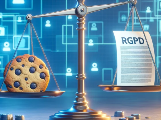 Balance symbolisant l'équilibre entre cookies internet et conformité RGPD